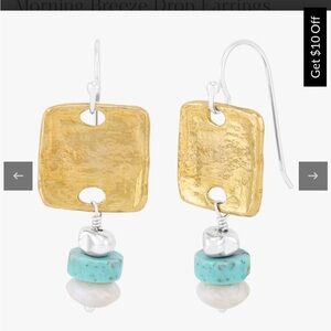 Morning Breeze Drop Earrings new, two tone, New with box